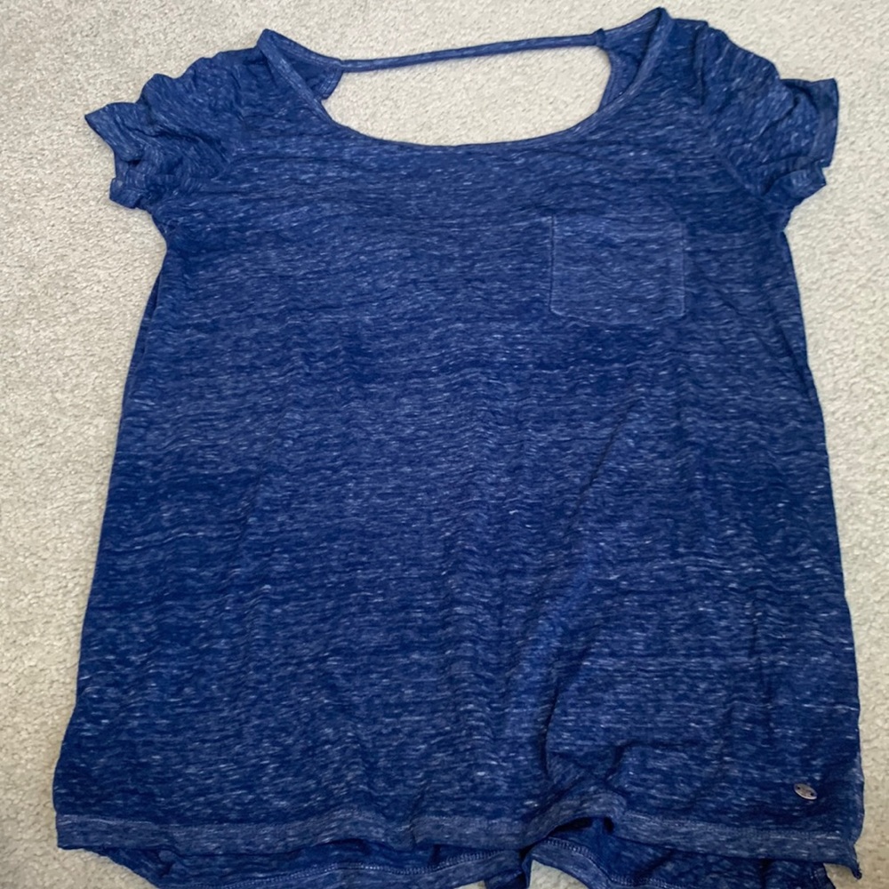 AEO Marled Blue Tee XS
